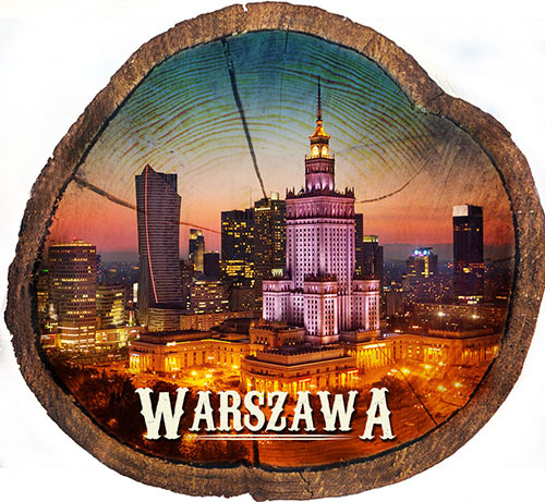 Magnes drewniany pieniek Warszawa