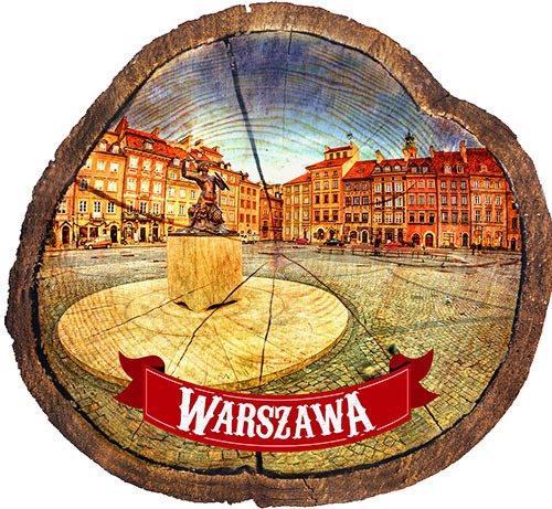 Magnes drewniany pieniek Warszawa