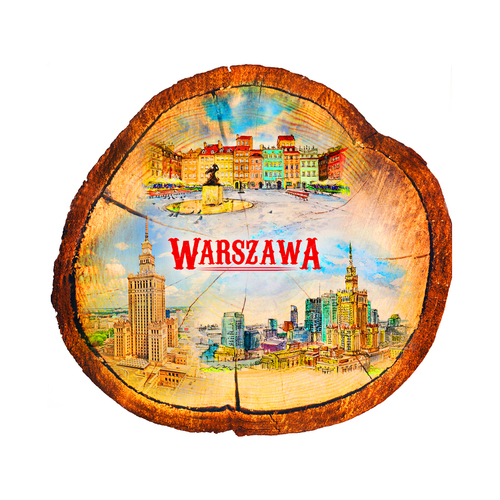 Magnes drewniany pieniek Warszawa