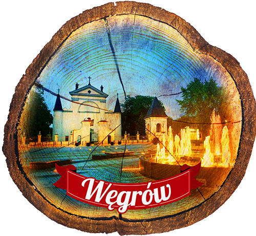 Magnes drewniany pieniek Węgrów