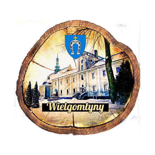 Magnes drewniany pieniek Wielgomłyny