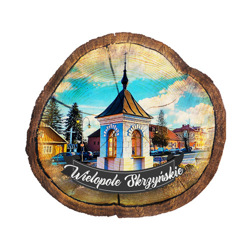 Magnes drewniany pieniek Wielopole Skrzyńskie