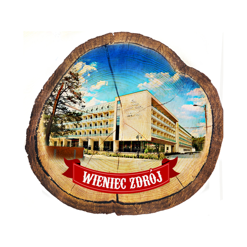 Magnes drewniany pieniek Wieniec-Zdrój