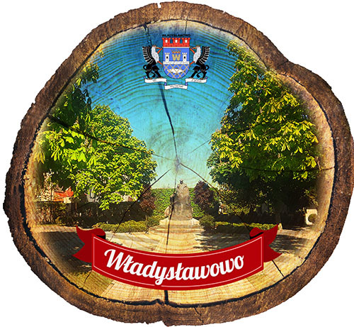 Magnes drewniany pieniek Władysławowo