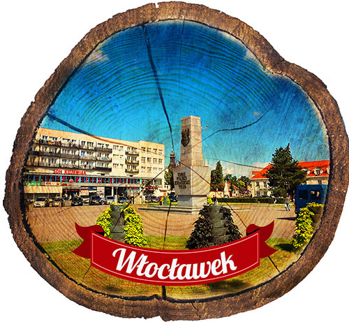 Magnes drewniany pieniek Włocławek
