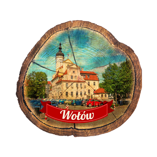 Magnes drewniany pieniek Wołów