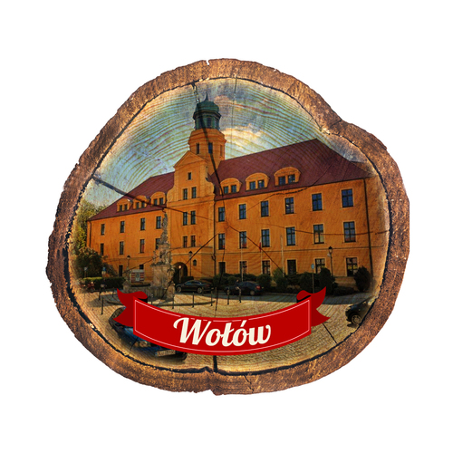 Magnes drewniany pieniek Wołów