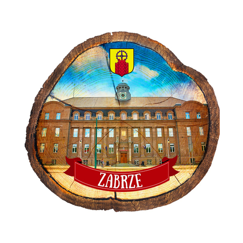 Magnes drewniany pieniek Zabrze