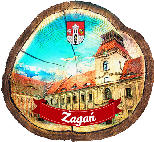 Magnes drewniany pieniek Żagań
