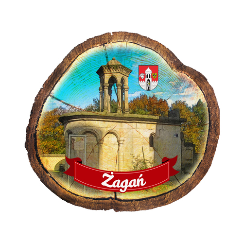 Magnes drewniany pieniek Żagań