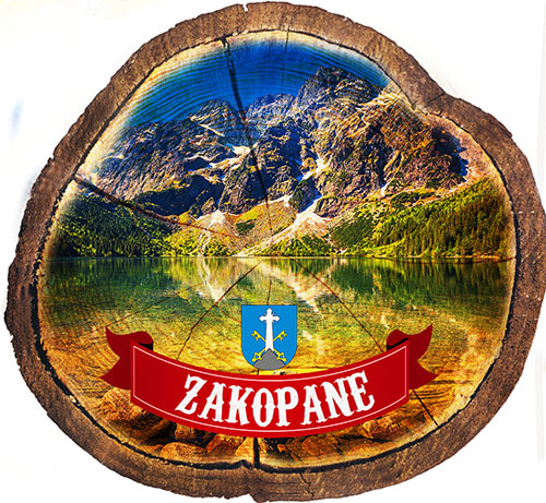 Magnes drewniany pieniek Zakopane