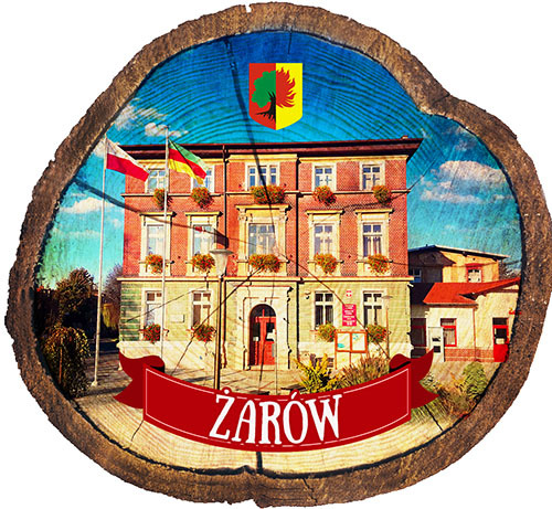 Magnes drewniany pieniek Żarów