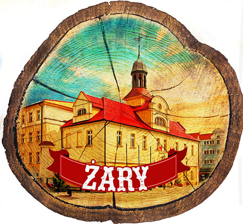 Magnes drewniany pieniek Żary