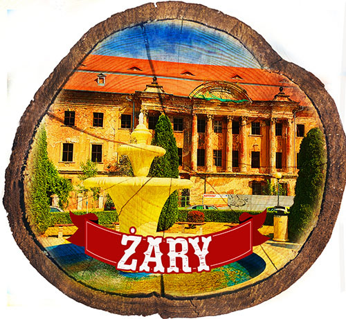 Magnes drewniany pieniek Żary