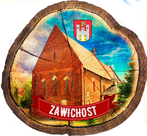 Magnes drewniany pieniek Zawichost