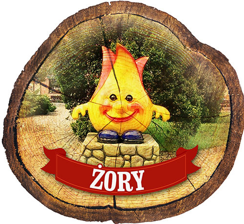 Magnes drewniany pieniek Żory