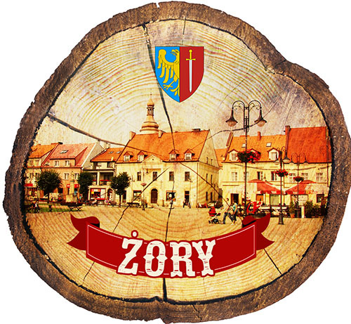 Magnes drewniany pieniek Żory