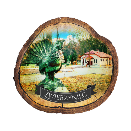 Magnes drewniany pieniek Zwierzyniec