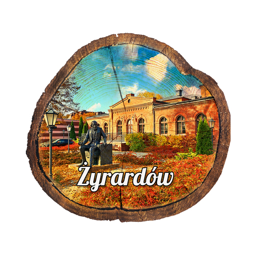 Magnes drewniany pieniek Żyrardów