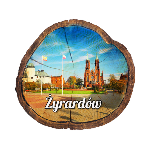 Magnes drewniany pieniek Żyrardów