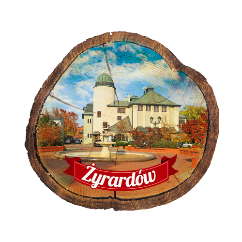 Magnes drewniany pieniek Żyrardów