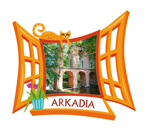 Polyresinowy magnes Okno Arkadia