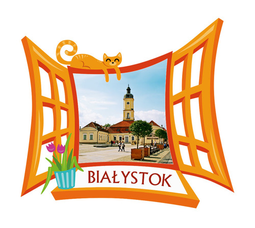 Polyresinowy magnes Okno Białystok