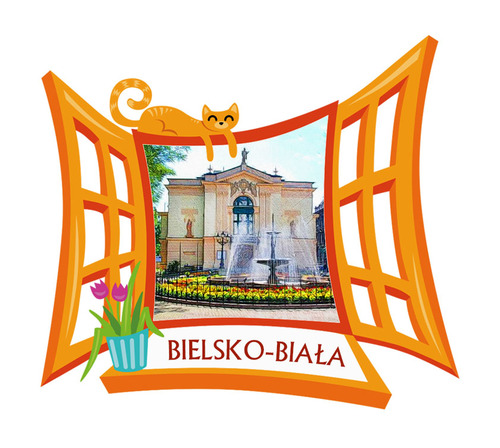 Polyresinowy magnes Okno Bielsko-Biała