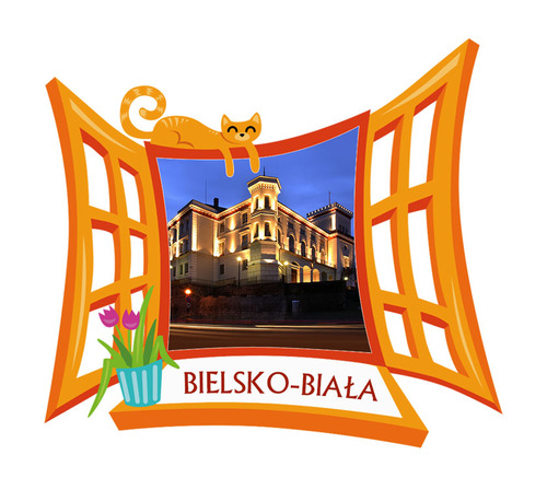 Polyresinowy magnes Okno Bielsko-Biała
