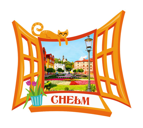 Polyresinowy magnes Okno Chełm