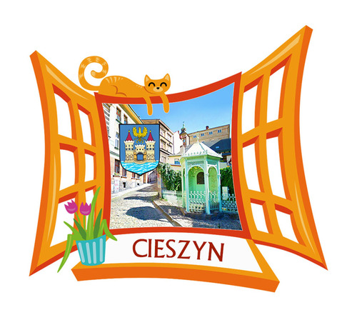 Polyresinowy magnes Okno Cieszyn