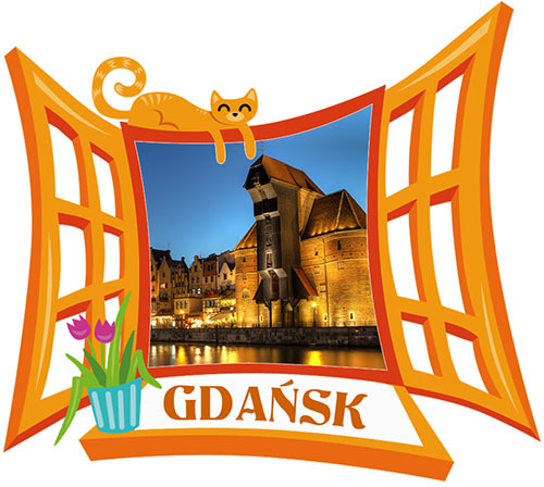 Polyresinowy magnes Okno Gdańsk