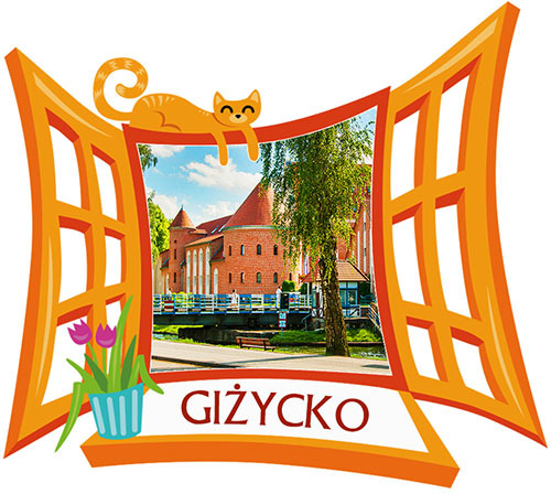 Polyresinowy magnes Okno Giżycko