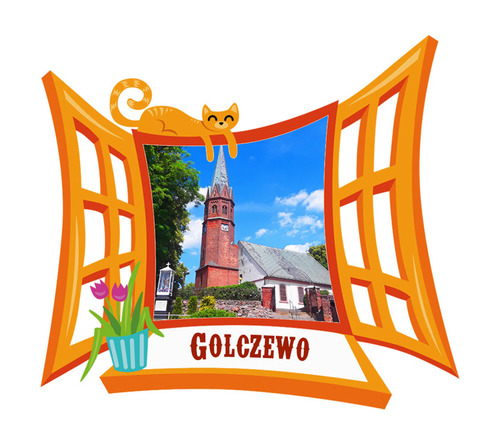 Polyresinowy magnes Okno Golczewo