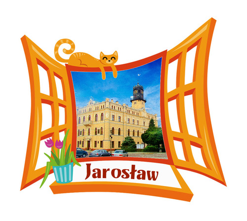 Polyresinowy magnes Okno Jarosław
