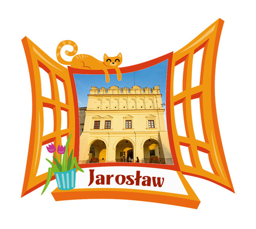 Polyresinowy magnes Okno Jarosław