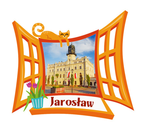 Polyresinowy magnes Okno Jarosław