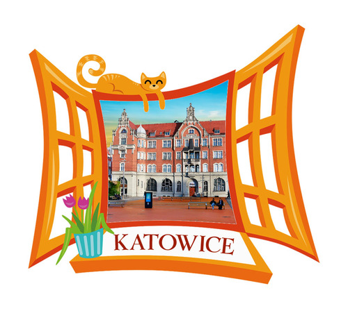 Polyresinowy magnes Okno Katowice
