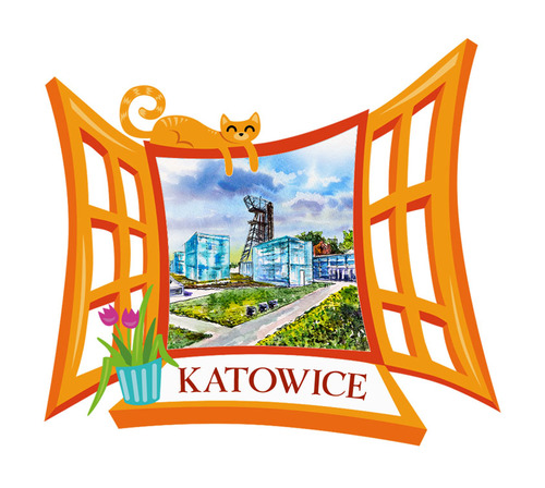 Polyresinowy magnes Okno Katowice