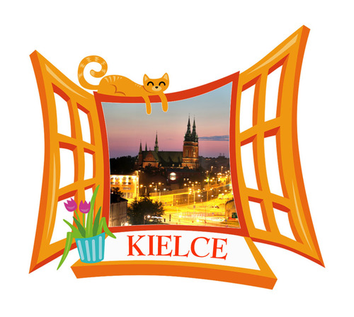Polyresinowy magnes Okno Kielce
