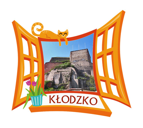 Polyresinowy magnes Okno Kłodzko