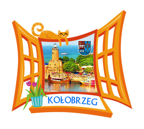 Polyresinowy magnes Okno Kołobrzeg