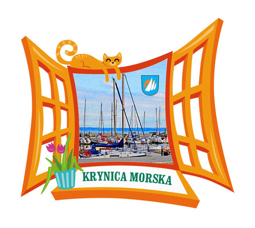 Polyresinowy magnes Okno Krynica Morska