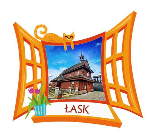 Polyresinowy magnes Okno Łask
