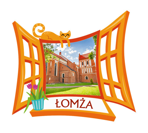 Polyresinowy magnes Okno Łomża