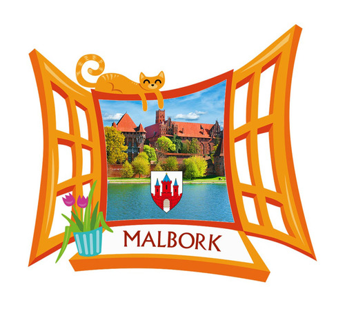 Polyresinowy magnes Okno Malbork