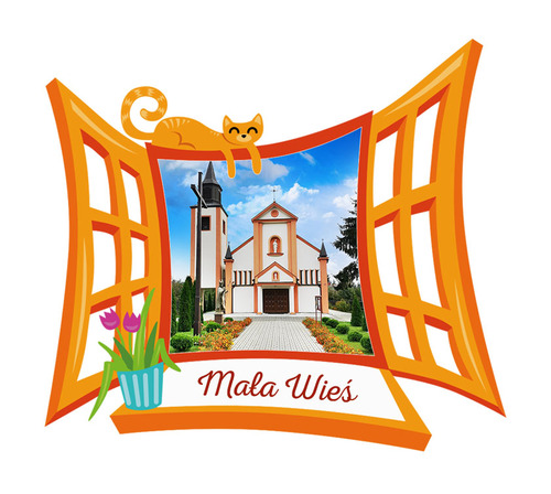 Polyresinowy magnes Okno Mała Wieś