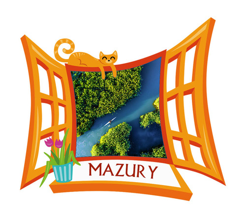 Polyresinowy magnes Okno Mazury