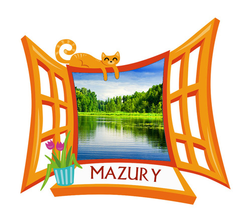Polyresinowy magnes Okno Mazury