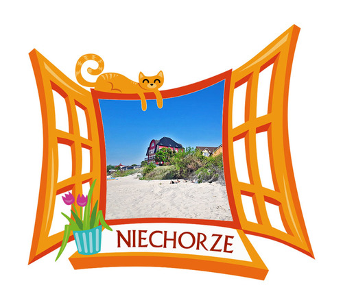 Polyresinowy magnes Okno Niechorze